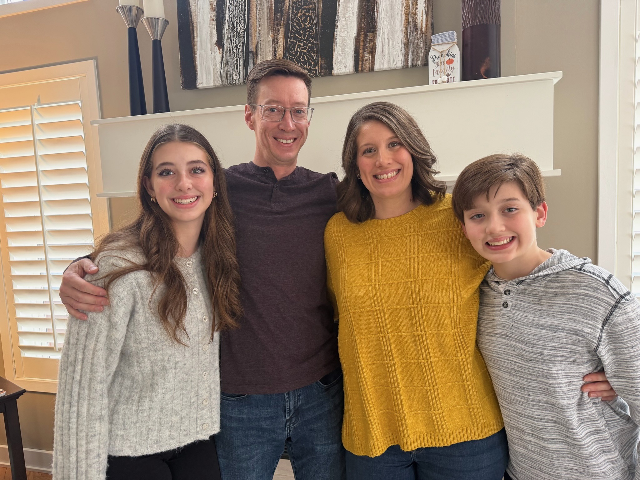 Mark Gores with his family at home in Prior Lake