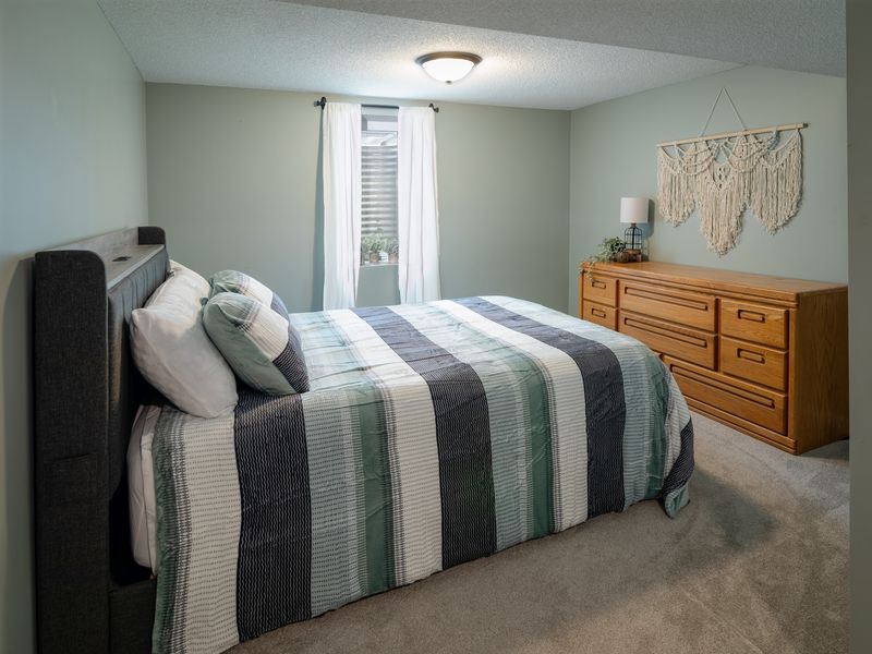 Spacious 4th bedroom in the lower level with egress window